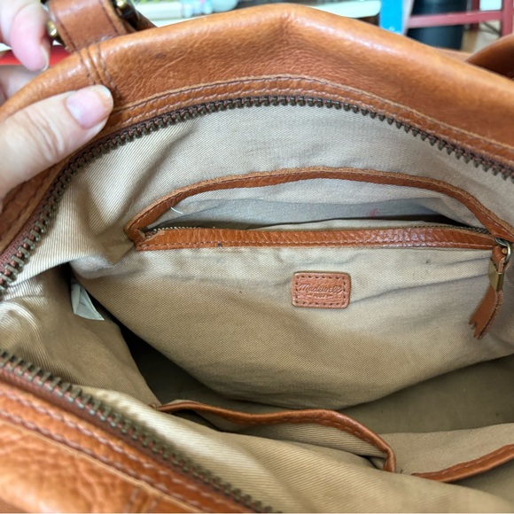 Maxwell Brown Leather Women's small duffle style Bag - Picture 3 of 14